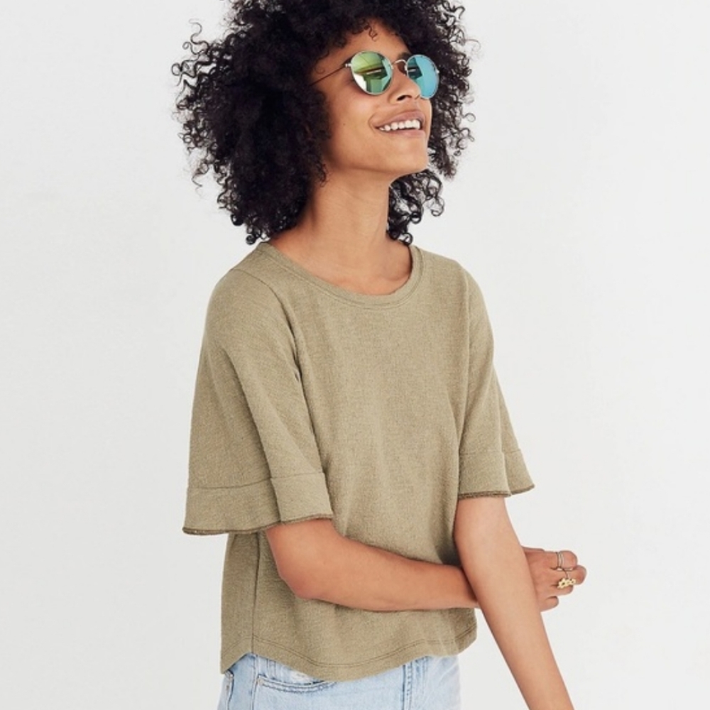 Madewell Flutter Sleeve Tee/blouse